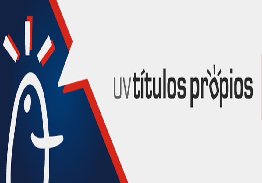 Logotipo Universitat con texto de títulos propios